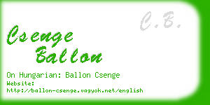 csenge ballon business card